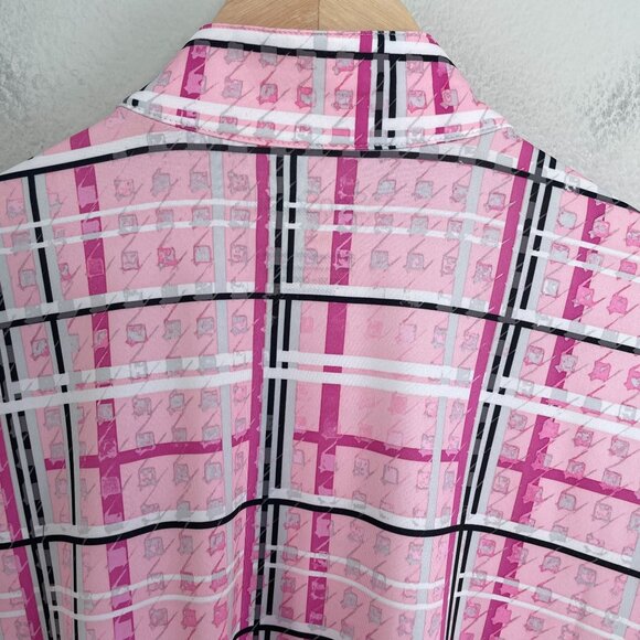 SanSoleil Womens Large Plaid Long Sleeve 1/4 Zip Golf Sun Shirt UV 50+ Cooling - Picture 10 of 10